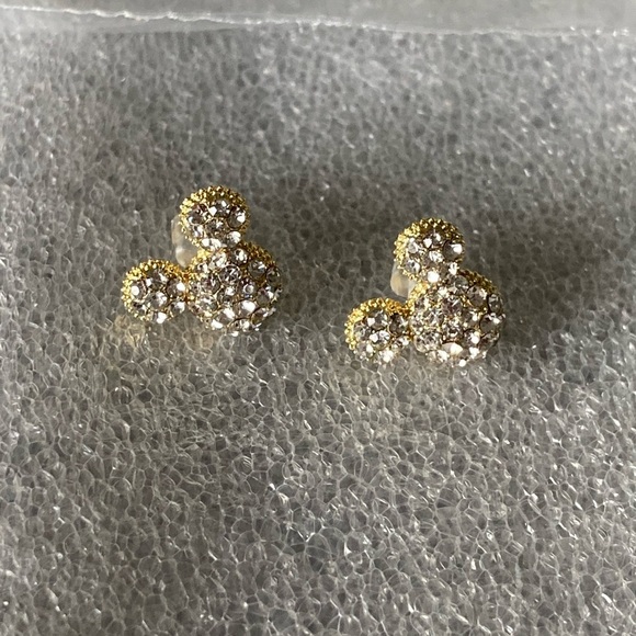 Mickey Mouse shaped silver sparkling earrings - Picture 5 of 5